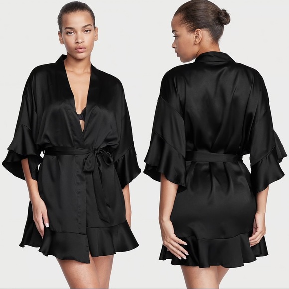 Satin Flounce Robe - Picture 2 of 2